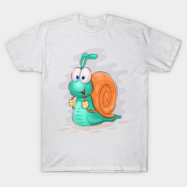 Fast Cartoon Snail. T-Shirt by AndreKENO